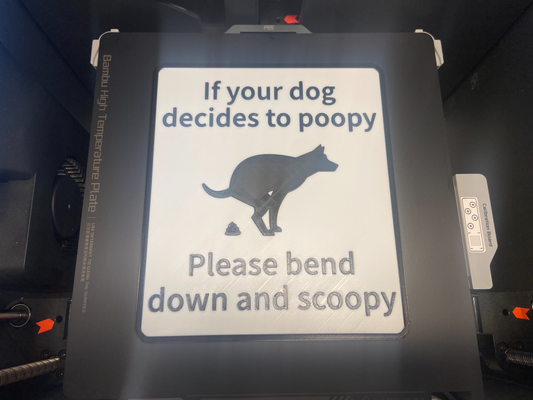 scoop dog poop sign by encrust3d art signs & logos dogpoop dogpoopbags animal clean cleanup 3d print model - Mito3D