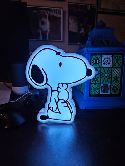 snoopy boite lumière by dogdad012 art panneaux logos boîte 3d print model - Mito3D