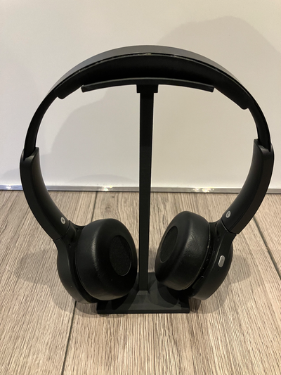 slim headphone stand by johannemarie hobby & diy music headphoneholder headphonemount headphonehanger accessory 3d print model - Mito3D