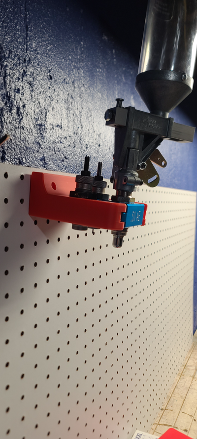 dillon 550 tool holder smaller pegs remixed by notoriousnef tools organizers pegboard toolholder reloading reloadingtools 3d print model - Mito3D