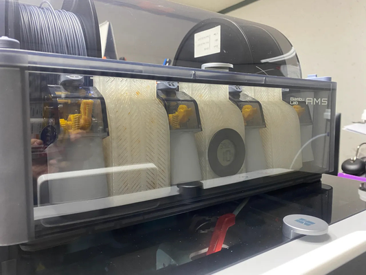 asciutto scatola ams igrometro remixato by maxgerlach2000 3d stampante parti drybox silicato gel arancia to blu 3d print model - Mito3D