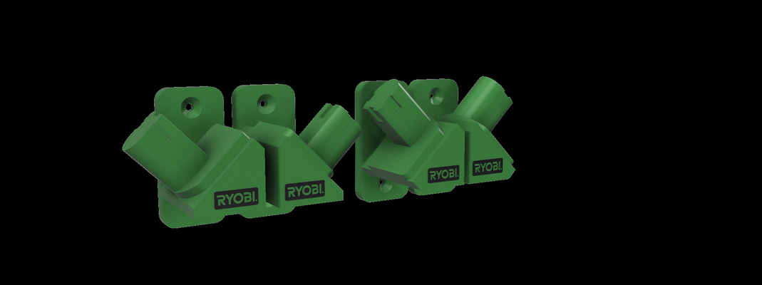 ryobi leistung werkzeug halter unterstützung by überschallknall werkzeuge veranstalter ryobi18v abonnieren 3d print model - Mito3D