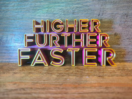 higher faster - captain marvel movie sign by wizprint3d art 2d fun christmas 2dart logo comic avengers 3d print model - Mito3D