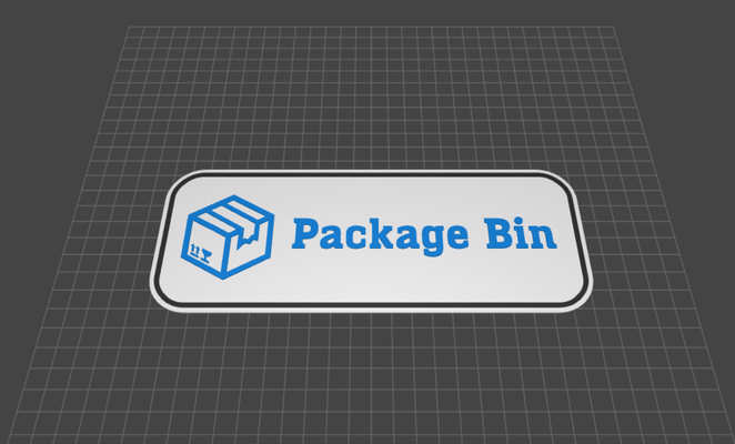 paket çöp kutusu işaret by adam l sanat işaretler logolar yarışma yarar 3d print model - Mito3D