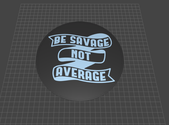 be sauvage moyenne circulaire signe by adam art panneaux logos attitude 3d print model - Mito3D