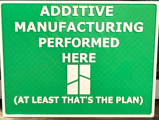 additive manufacturing plaque by crunchyomegas0m art 2d sign simple 3d print model - Mito3D