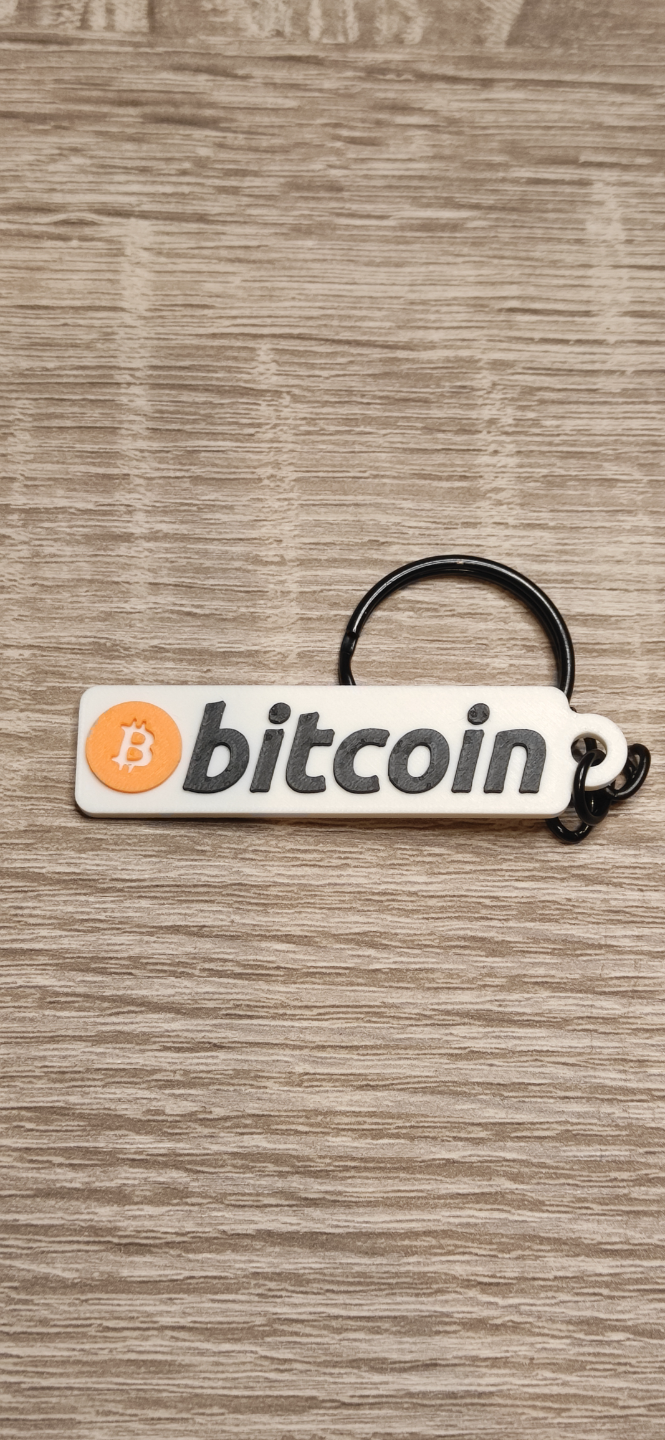 bitcoin porte clés by carlson art panneaux logos btc marque clé 3D print model - Mito3D