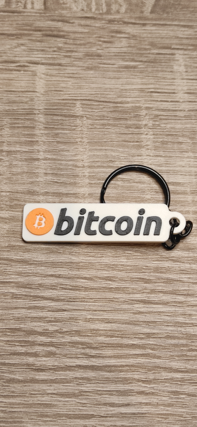 bitcoin anahtarlık by carlson sanat işaretler logolar btc anahtarlıklar etiket anahtar 3d print model - Mito3D