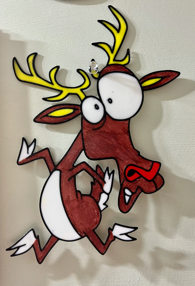 run buck by wagzprintz art 2d wagz deer deerseason hunting 3d print model - Mito3D