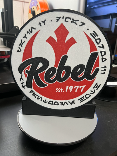 star wars rebel est 1977 lightbox by e engvall art signs & logos alliance led 3d print model - Mito3D