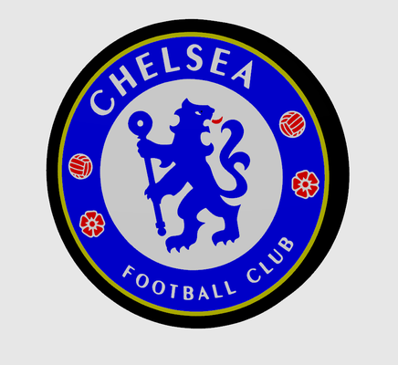 chelsea calcio lightbox by cali 3d arte segni loghi 3d print model - Mito3D