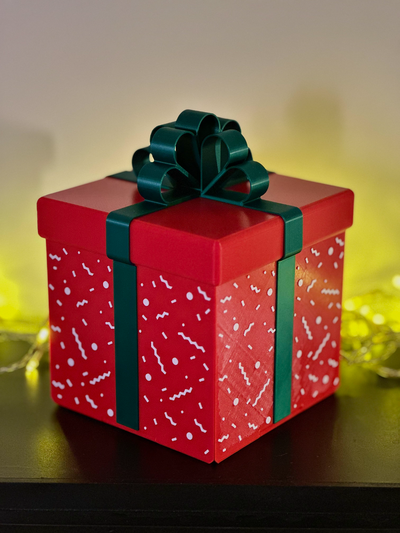 regalo scatola by alextabt domestico arredamento natale pacco festoso confezione vacanza decorazione inverno christmasbox design i regali interni natale ornamento 3d print model - Mito3D