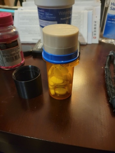 pill bottle extension remixed by kogin3435 education models medicine 3d print model - Mito3D