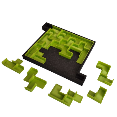 puzzle labyrinth by rapideau miniatures architecture puzzles box 3d print model - Mito3D