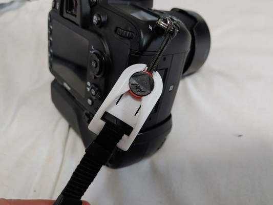 caméra agrafe compatible pointe conception ancre liens by menthe finlandaise loisir diy photographie ceinture nikon canon lien titulaire soutien sangle 3d print model - Mito3D