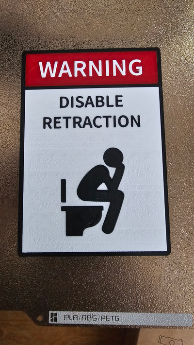warning disable retraction by lennertvh art signs & logos 3d print model - Mito3D
