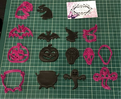 halloween cutters by codey hobby & diy cookie 3d print model - Mito3D