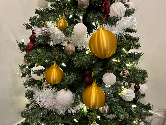 einfach ball weihnachten baum ornamente by 3d drucken sachen haushalt feierlichkeiten ornament dekoration 3d print model - Mito3D