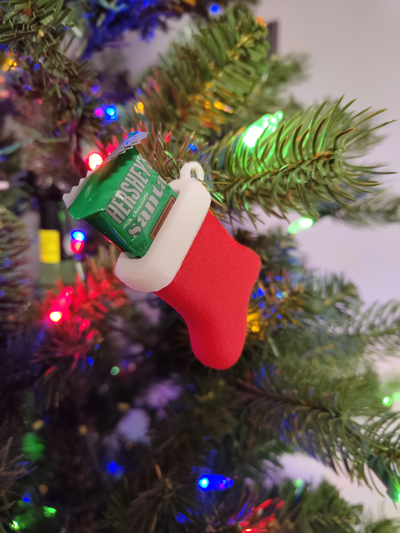 çorap ağaç süs by lezzetli ev halkı şenlikler noel şeker baston şerit kulp destek 3d print model - Mito3D