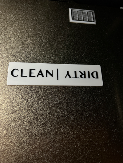 temiz kirli işaret by kaplumbağa teknolojisi kreasyonlar sanat işaretler logolar bulaşık makinesi çamaşır yıkayıcı temizlik to do 3d print model - Mito3D