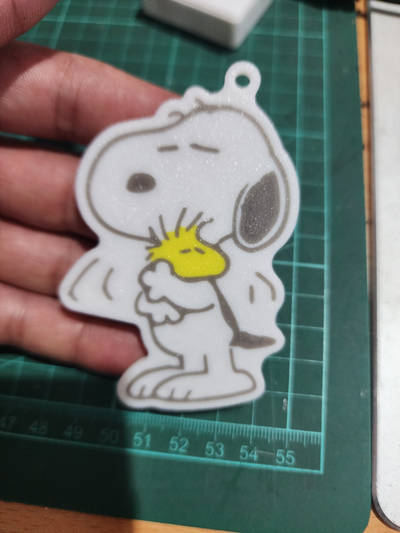 snoopy charm by user 765292525 art coin & badges 3d print model - Mito3D