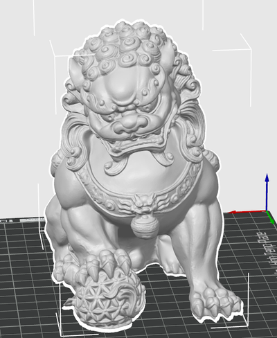 custode leone foo cane fu by r n i miniature creature creatura città new york 3d print model - Mito3D