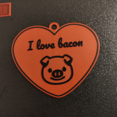 i love bacon sign by cv6channel generative 3d model my 3d print model - Mito3D
