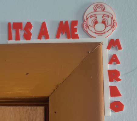 mario door trim by uncle joeys creations household decor super a me layered design 3d print model - Mito3D