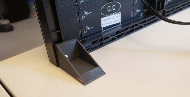 led matrix panel connector p5 by maker dave hobby & diy electronics leg join stand 3d print model - Mito3D