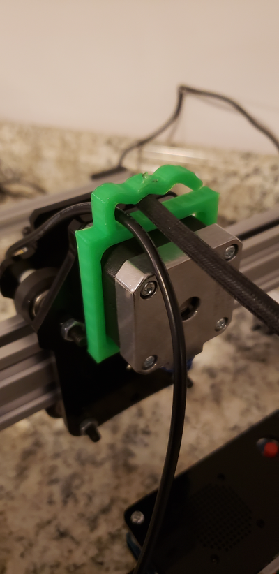 stepper motor cable mount by maker dave hobby & diy electronics management wiring 3d print model - Mito3D