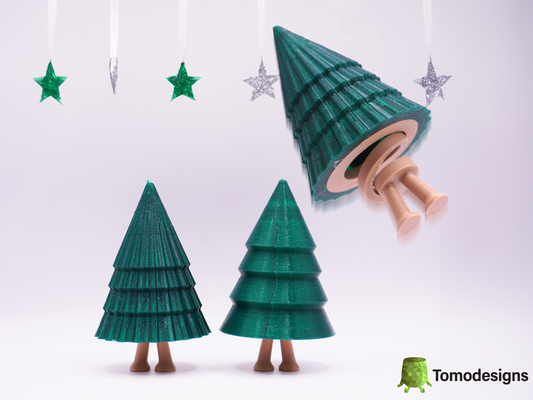 asustadizo árbol by tomodesigns juguetes juegos arboles navidad decoración muelles frio aire saltos saltar regalo 3d print model - Mito3D