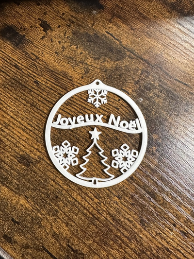 boule de no l by creamade3d household festivities christmas 2023 tree ornament joyeux noel pere santa claus 3d print model - Mito3D