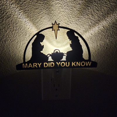 mary siluet gece lambası by u3dprintit ev halkı dekor noel tatil doğuş star 3d print model - Mito3D