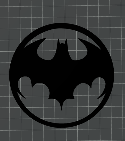 batman logo 2d by ana portelina kunst modelle 2dart dekor 3d print model - Mito3D