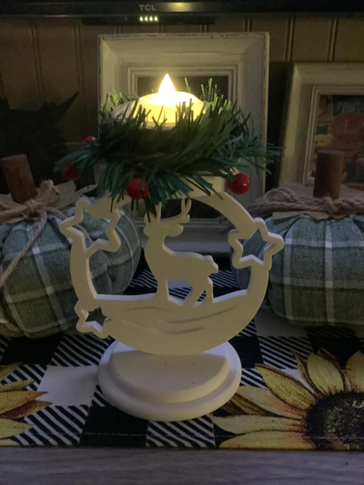 reindeer tea light holder by ratucker5 household decor tealight holiday snap 3d print model - Mito3D