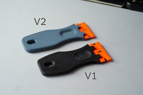 scraperlite plastic razor blade handle v2 remixed by jjjlee tools utility crafts scraperite 3d print model - Mito3D