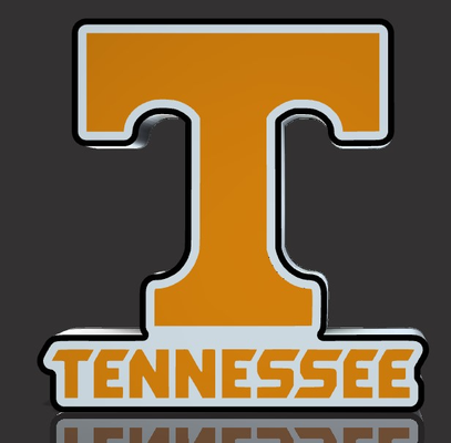 tennessee energia t lightbox by geek3designs domestico arredamento volontari calcio ncaa u of università luce lampada guidato 3d print model - Mito3D