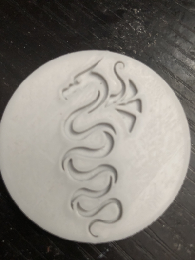 dragon coin remixed by miscprinter art & badges 2d 3d print model - Mito3D