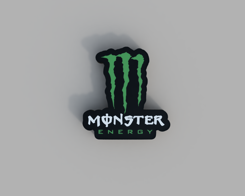 monster energy lightbox led lamp by nico91 art signs & logos drink light box boxes logo 3d print model - Mito3D