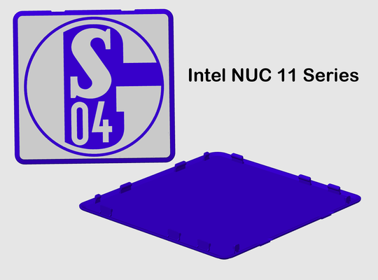 intel nuc 11 series s04 logo by criss24x7 household office intelnuc schalke 04 cover deckel computer computercase 3d print model - Mito3D