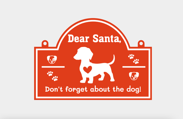 christmas dog sign santa holiday funny by 3d prints week art signs & logos cute pet decoration decor dachsund dachshund ams sing wall 3d print model - Mito3D