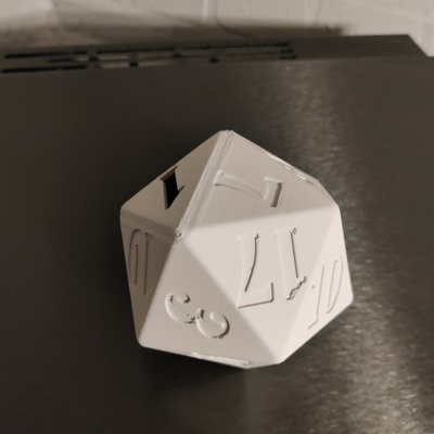 d20 piggybank by cv6channel household house models spardose d20dice wuerfel w20 dice 3d print model - Mito3D