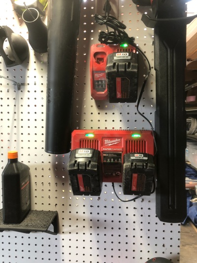 milwaukee m18 battery charger pegboard mount by miscprinter tools nosupport wallmount m18battery m18charger 3d print model - Mito3D