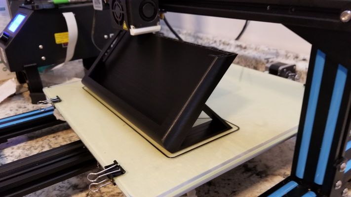 8 inch tablet stand by maker dave hobby & diy electronics bracket holder pad 3d print model - Mito3D