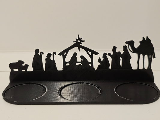 bethlehem christmas tea candle holder by dreamerds83 household decor 3d print model - Mito3D