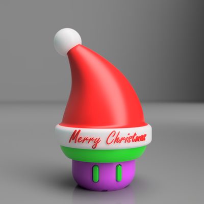 christmas mushroom money pot by zurlingo-3d toys & games toad decoration coin gift 3d print model - Mito3D