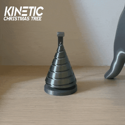 kinetic floating desktop toy by filar3d tools gadgets toys christmas tree 3d print model - Mito3D