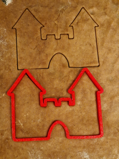 castle - cookie cutter by madness3d household house models cutters gingerbread christmas 2023 3d print model - Mito3D