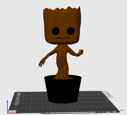 baby groot planter remixed by burnnoticed household garden plants marvel 3d print model - Mito3D
