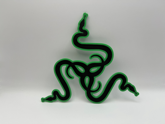 razer wall art by stigern signs & logos decor display logo gaming 3d print model - Mito3D